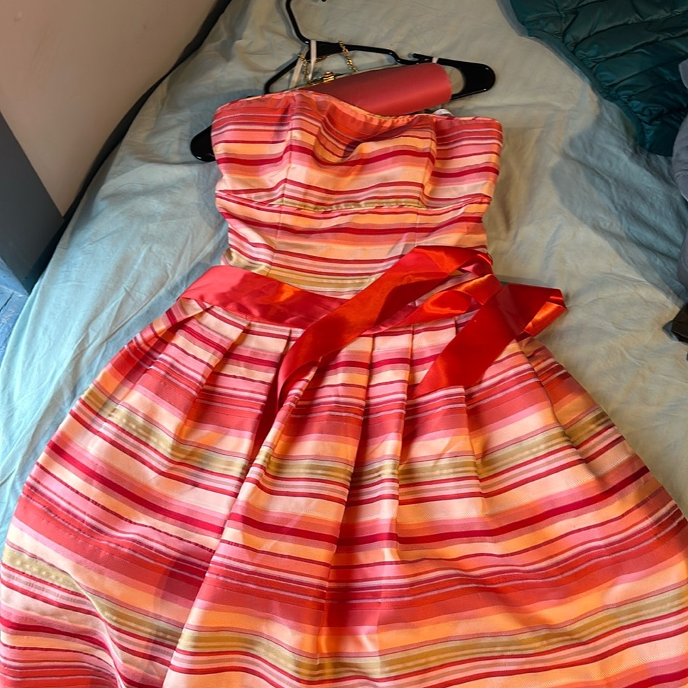 Talbots strapless dress size 4 w/matching clutch